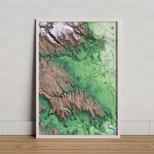 BORRASSÀ. Mapa artístico del relieve local.