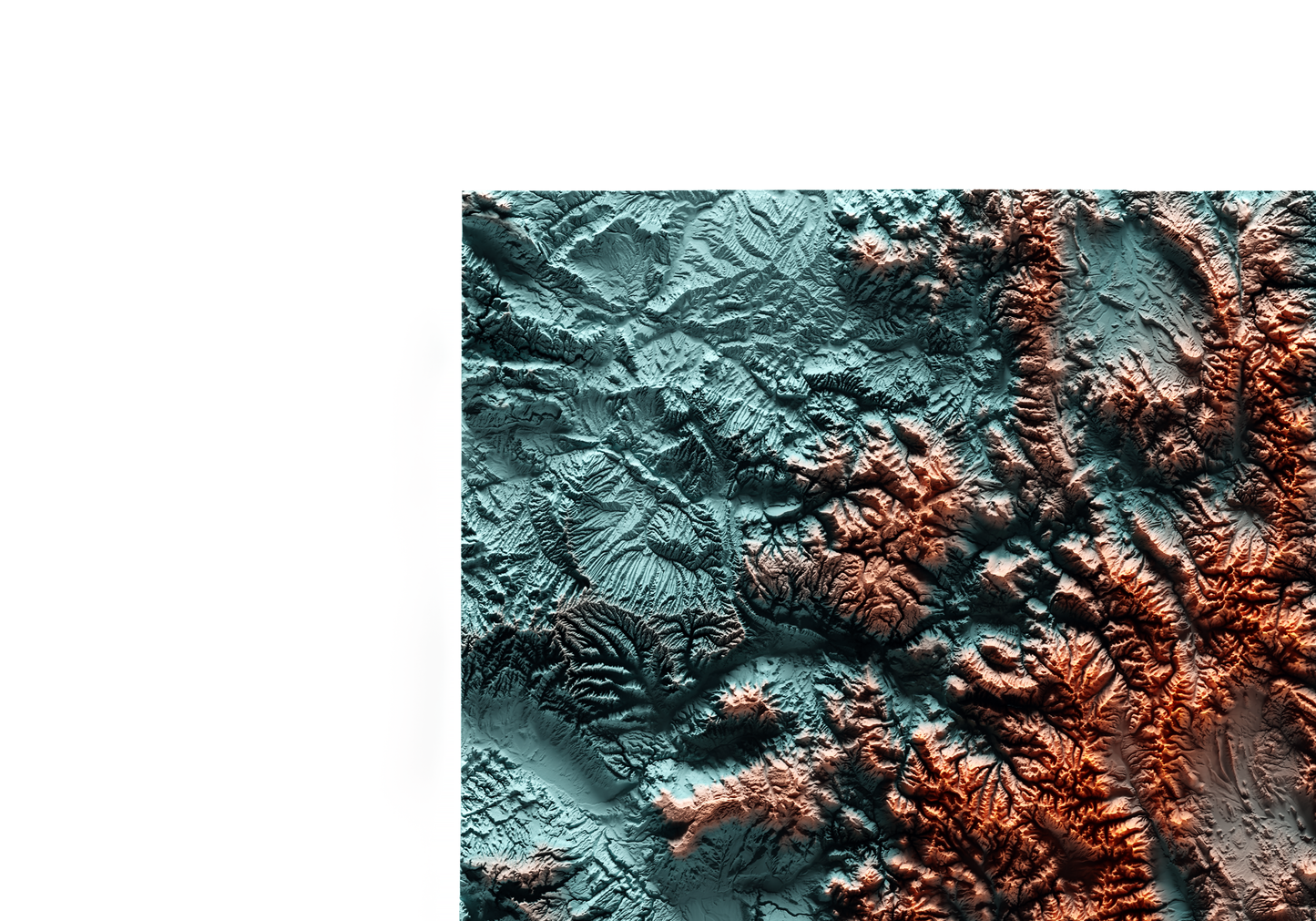 COLORADO. Mapa de relieve con contraste.