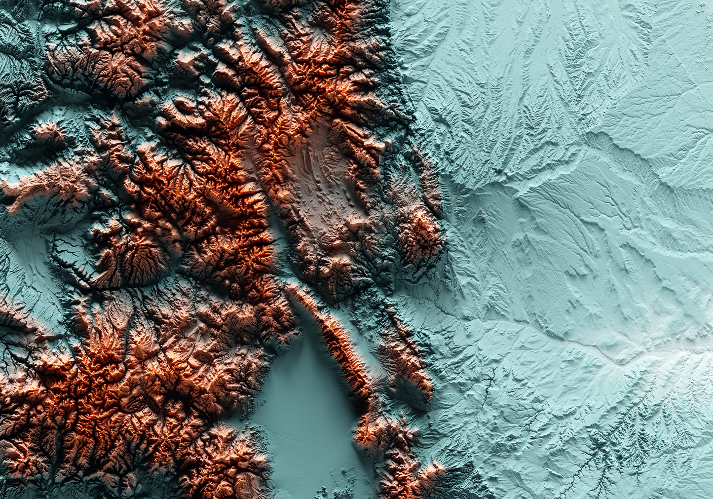 COLORADO. Mapa de relieve con contraste.