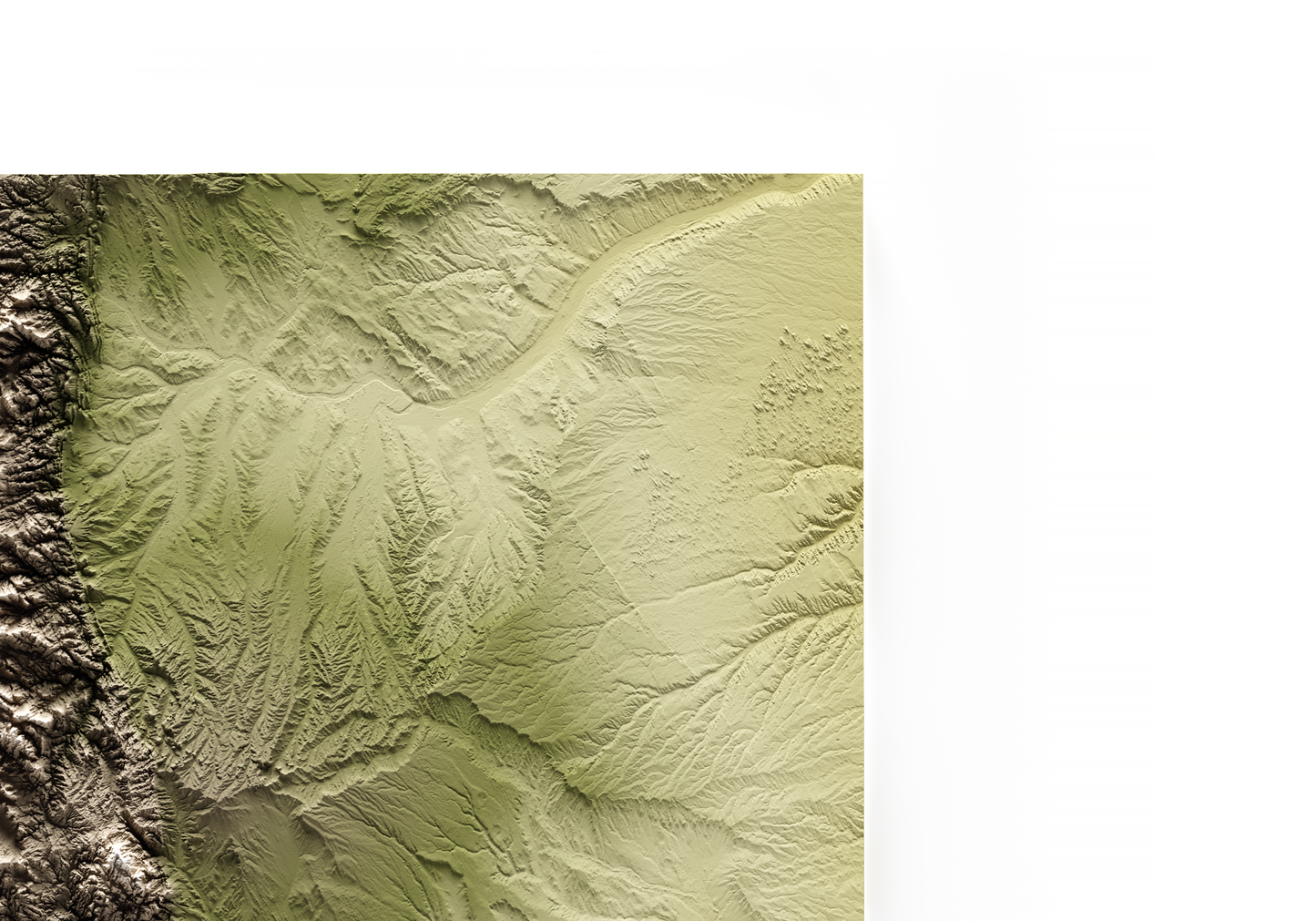 COLORADO. Mapa de relieve en colores terrosos.