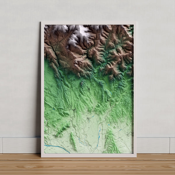 ESPOLLA. Mapa artístic del relleu local.