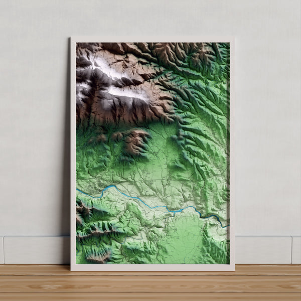 MAIÀ DE MONTCAL. Mapa artístico del relieve local.