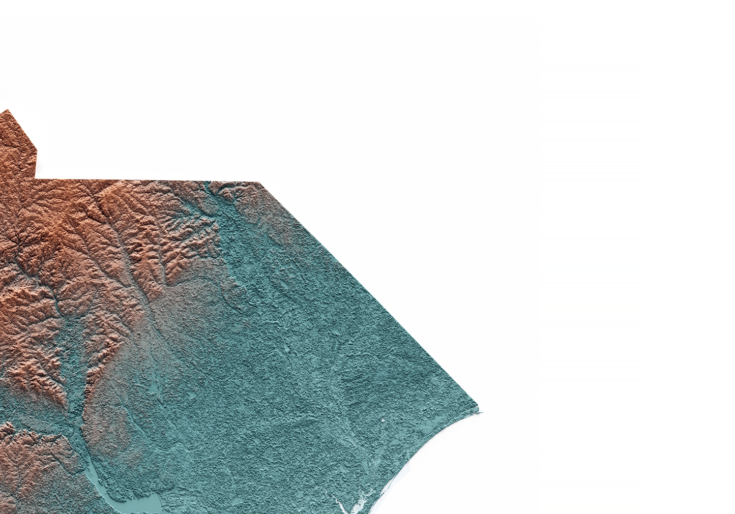 CAROLINA DEL SUR. Mapa de relieve con contraste.