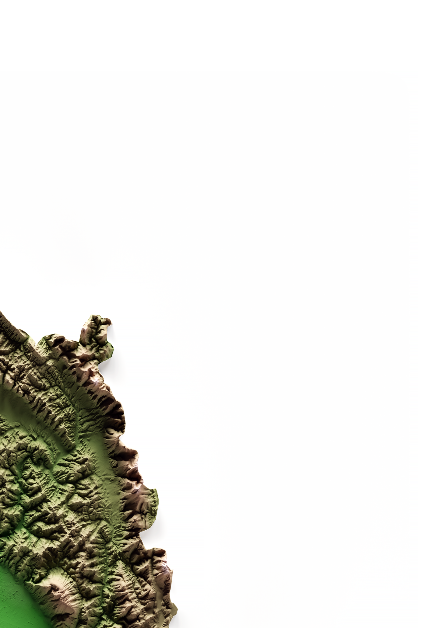 UMBRÍA. Mapa de relieve clásico.