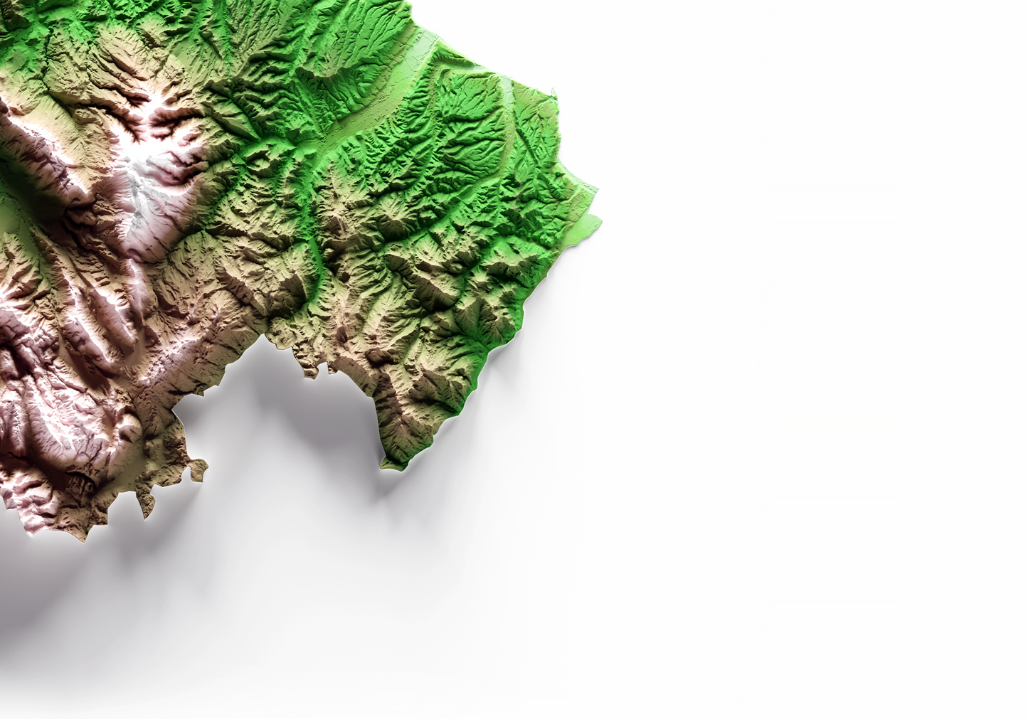 ABRUZZO. Mapa de relieve clásico.