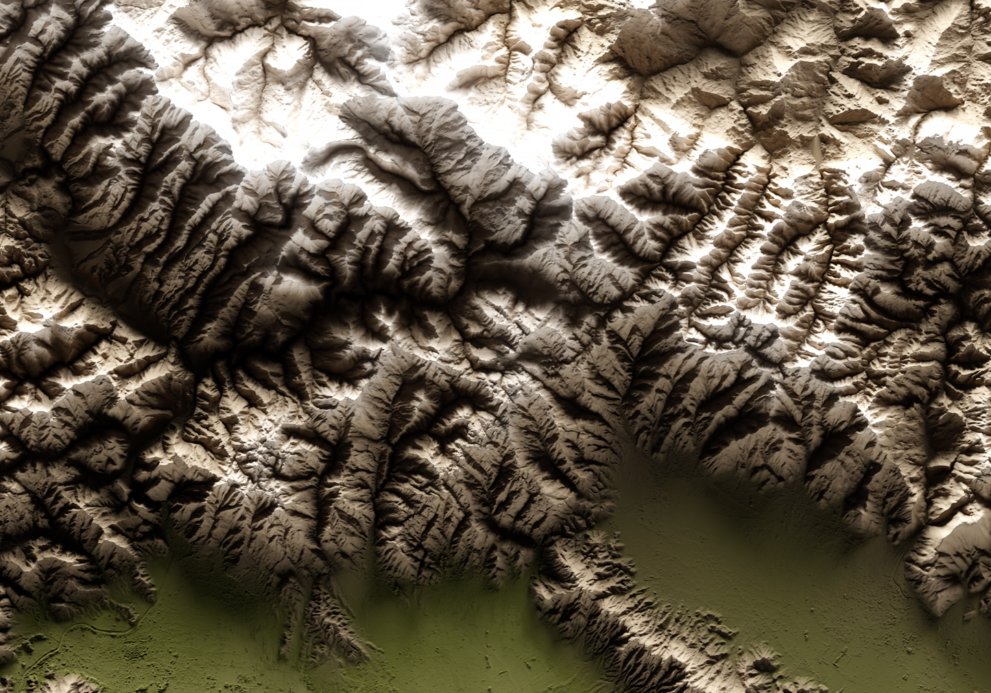 ALPES APUANOS. Mapa de relieve en colores terrosos.