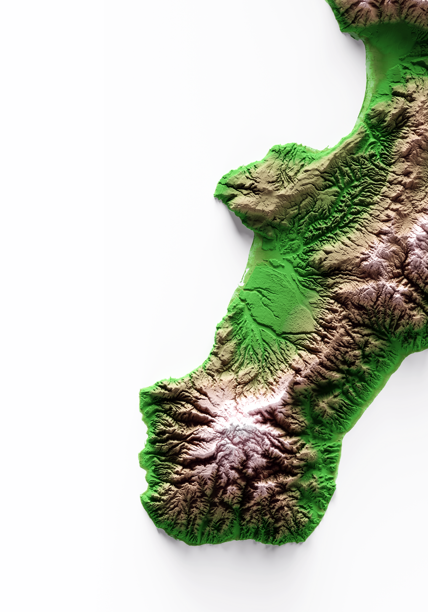 CALABRIA. Mapa de relieve clásico.