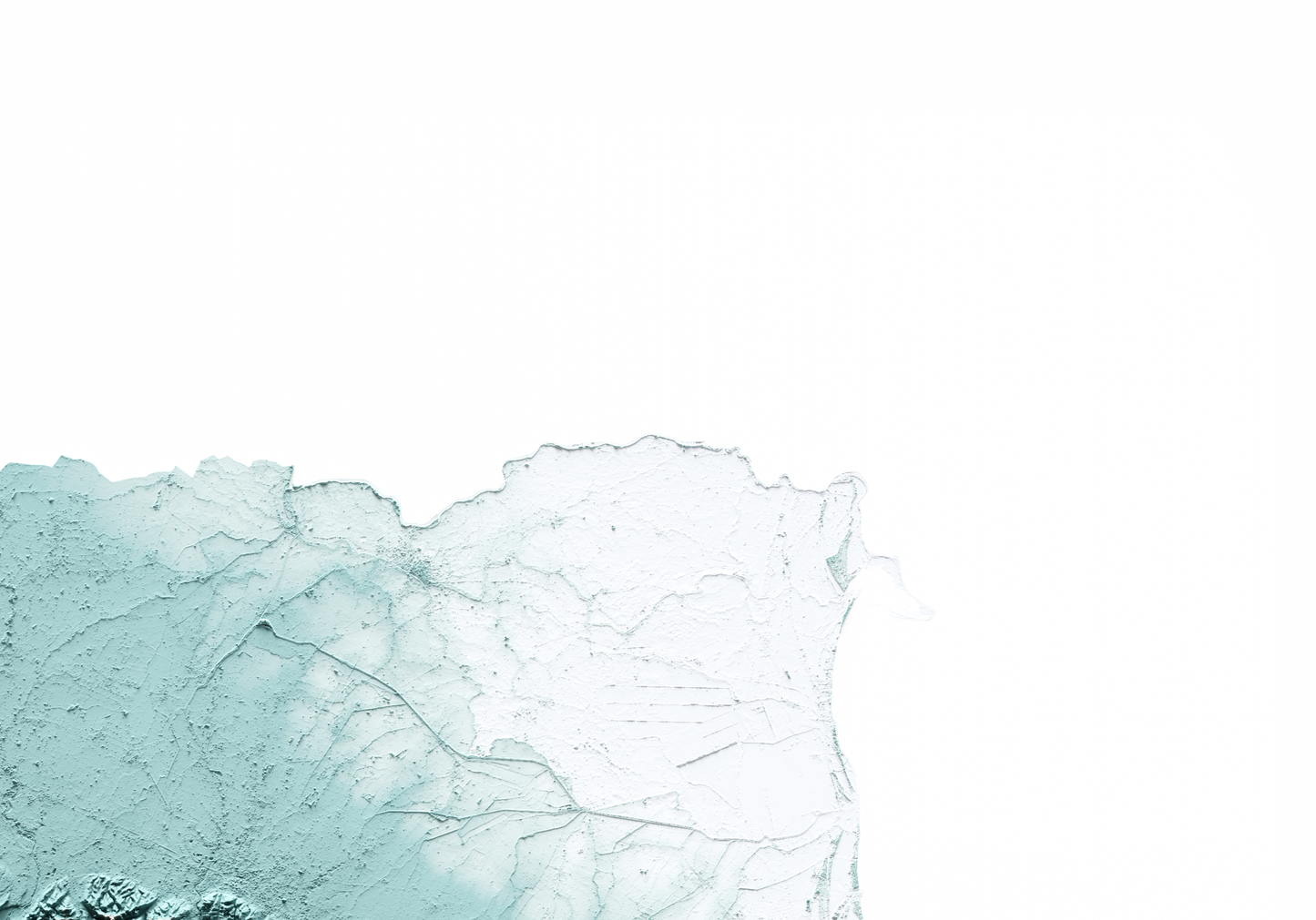 EMILIA-ROMAÑA. Mapa de relieve con contraste.