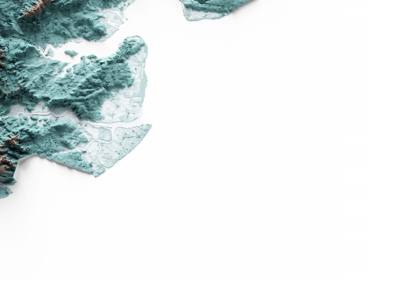 ESSEX. Mapa de relieve con contraste.
