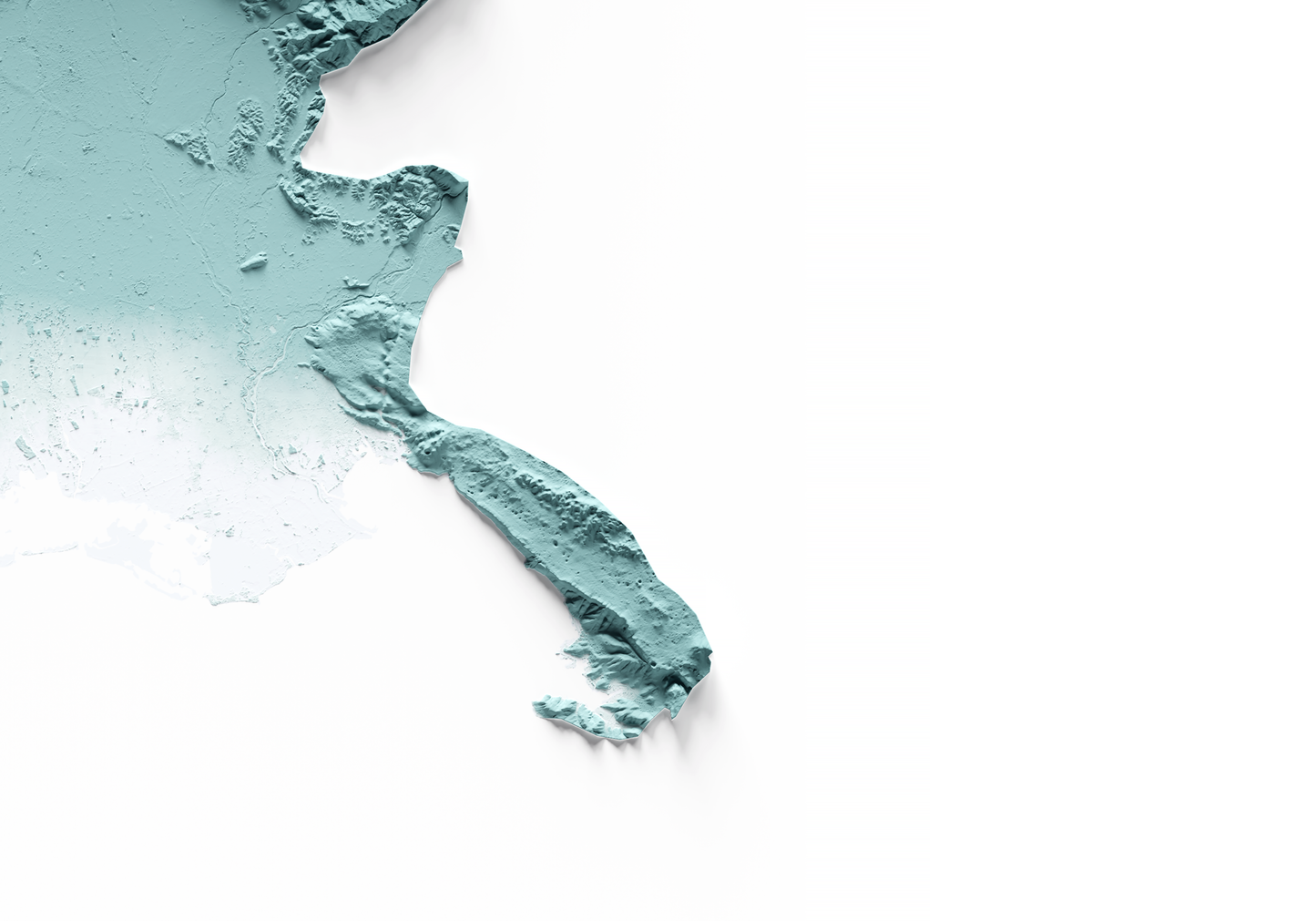 FRIUL-VENECIA JULIA. Mapa de relieve con contraste.