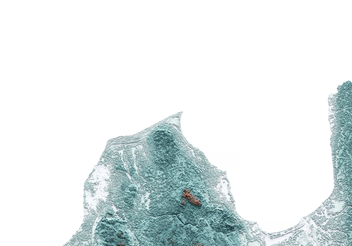 LETONIA. Mapa de relieve con contraste.
