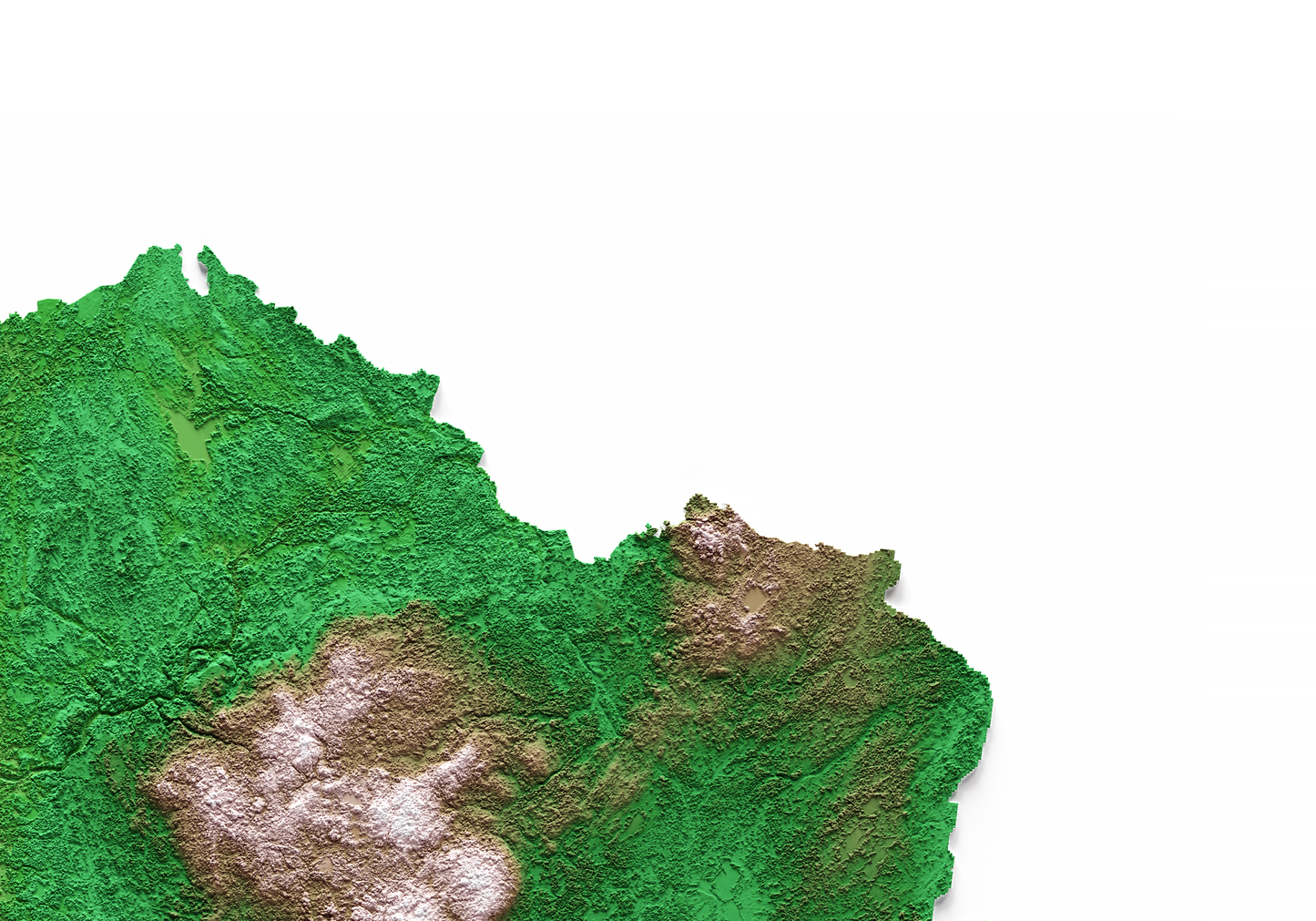 LETONIA. Mapa de relieve clásico.