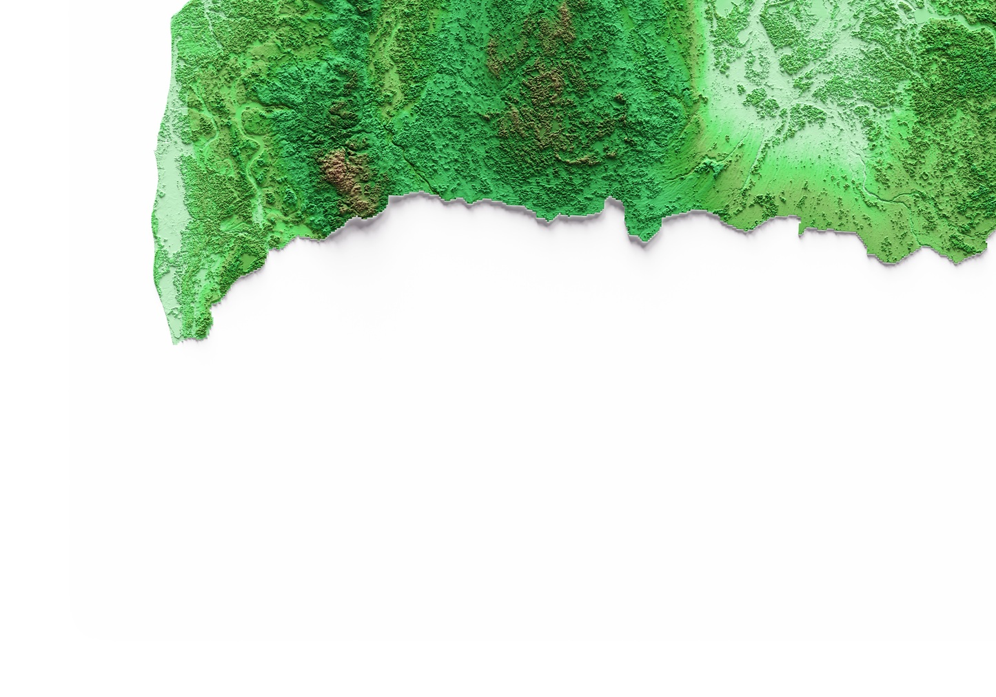 LETONIA. Mapa de relieve clásico.