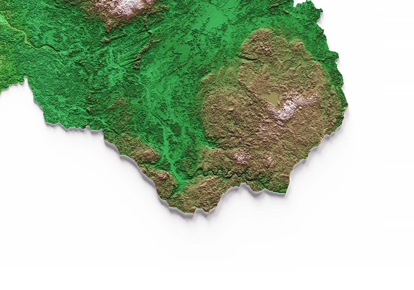 LETONIA. Mapa de relieve clásico.