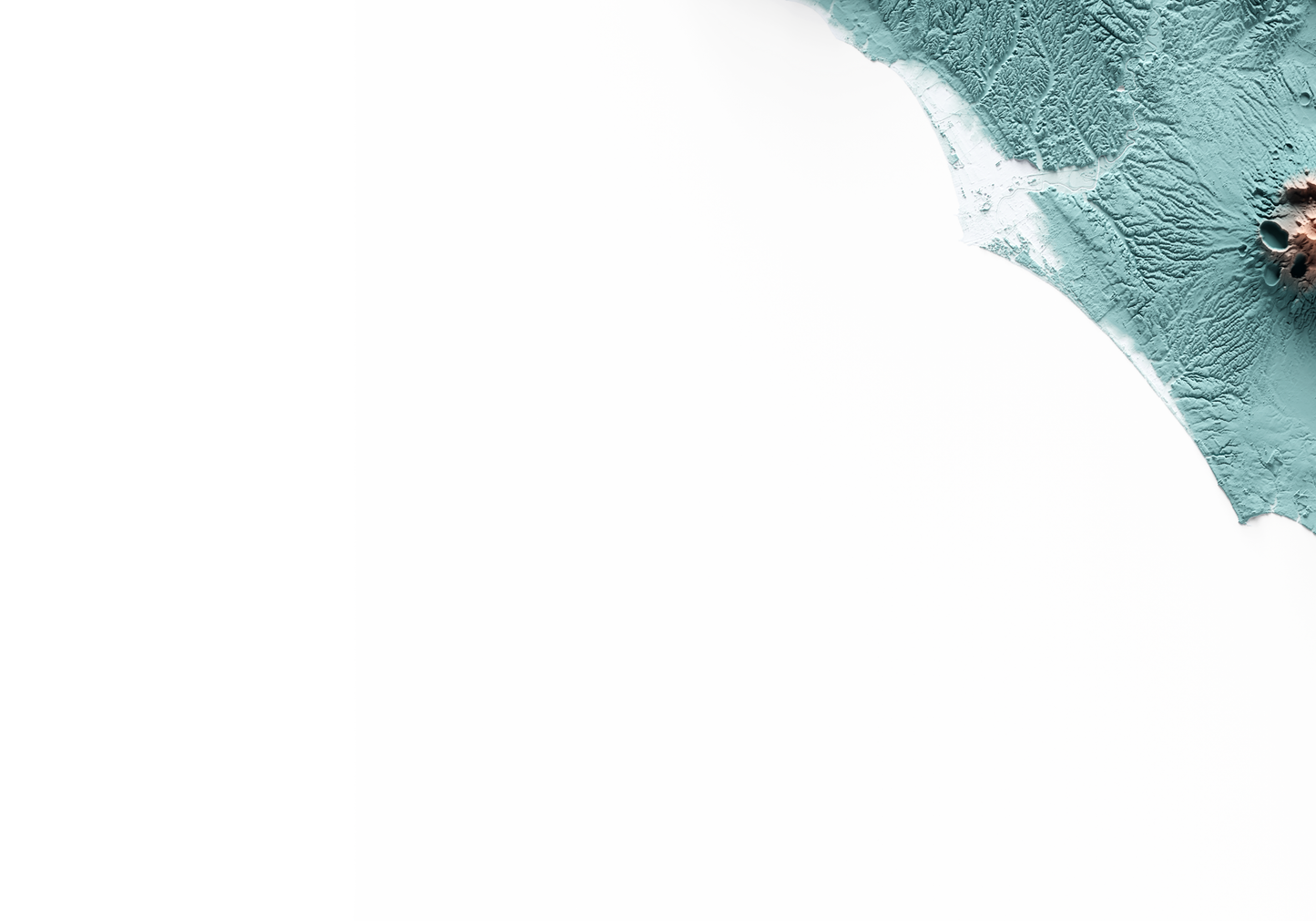 LACIO. Mapa de relieve con contraste.