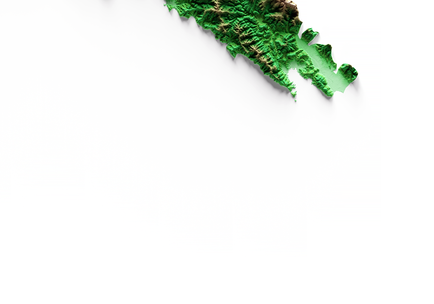 LIGURIA. Mapa de relieve clásico.