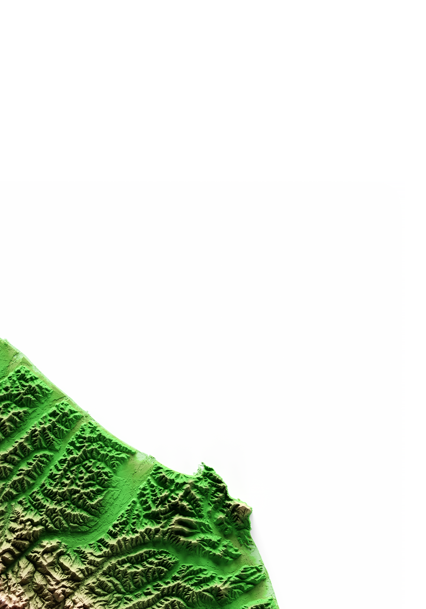 MARCHE. Mapa de relieve clásico.