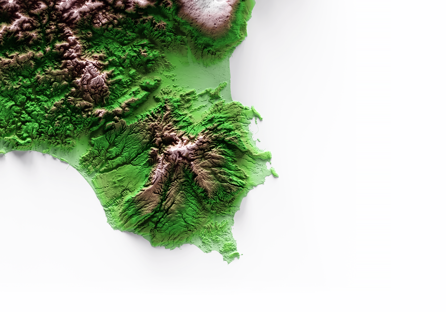 SICILIA. Mapa de relieve clásico.
