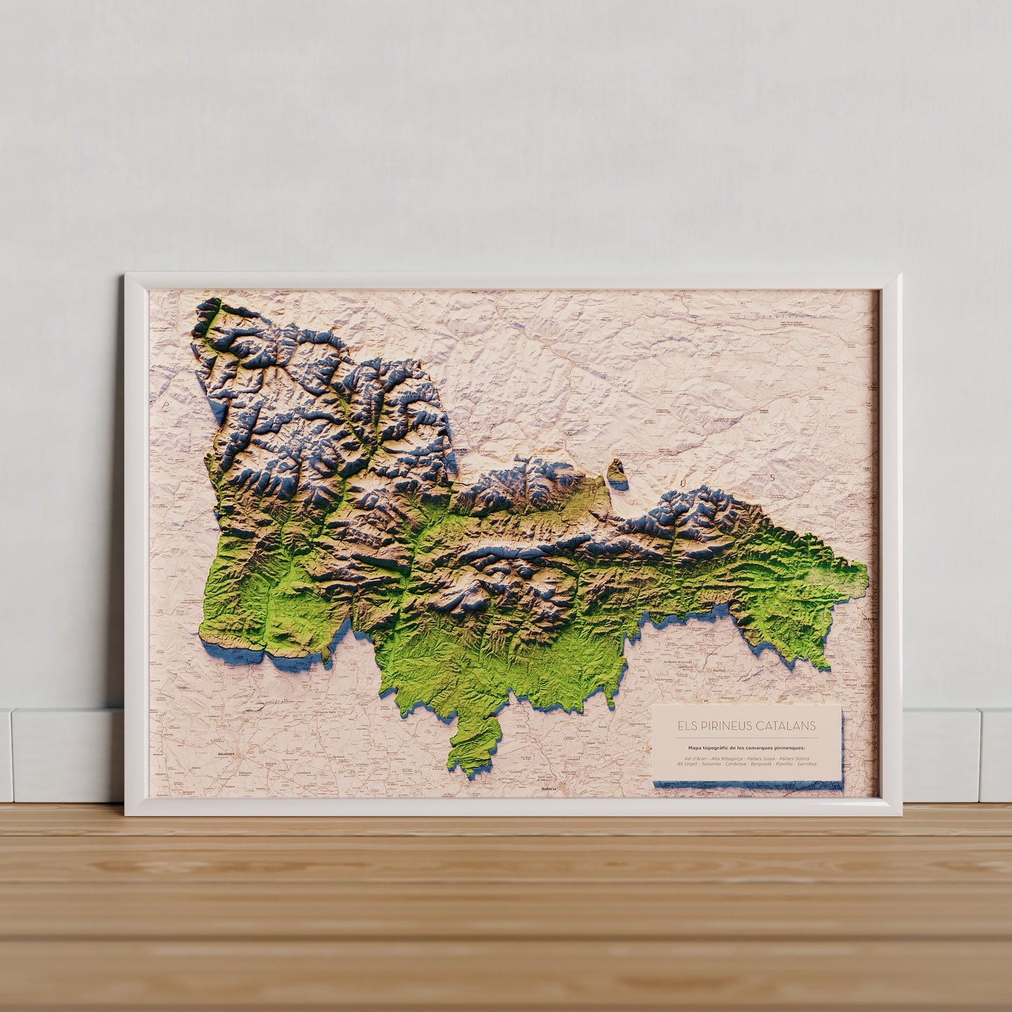 EL PIRINEU CATALÀ. Mapa topográfico.