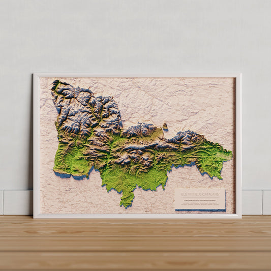 EL PIRINEU CATALÀ. Mapa topográfico.