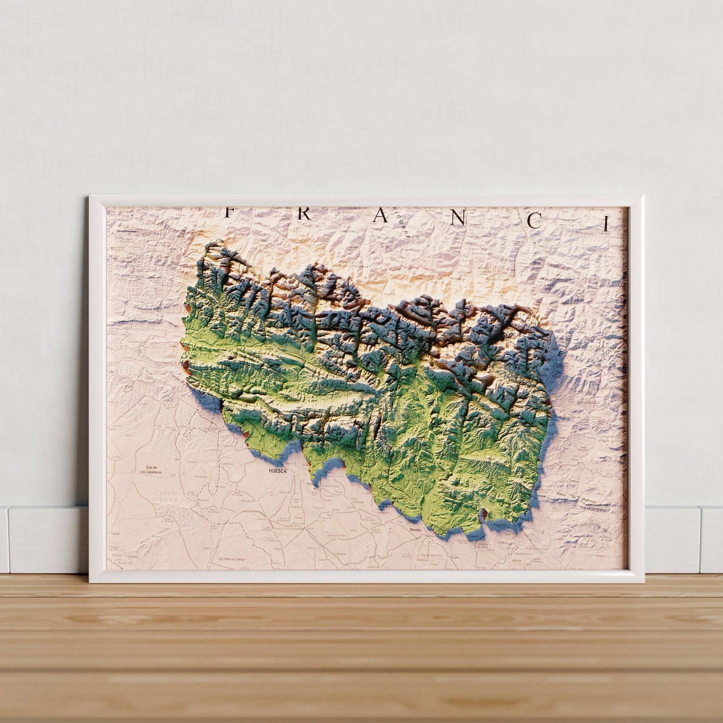 PIRINEO DE HUESCA. Mapa topográfico.