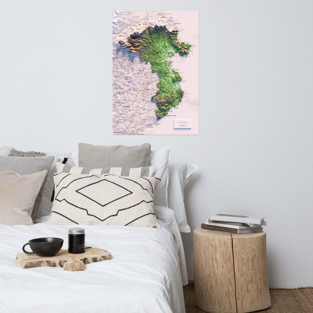 L'EMPORDÀ. Mapa topográfico.