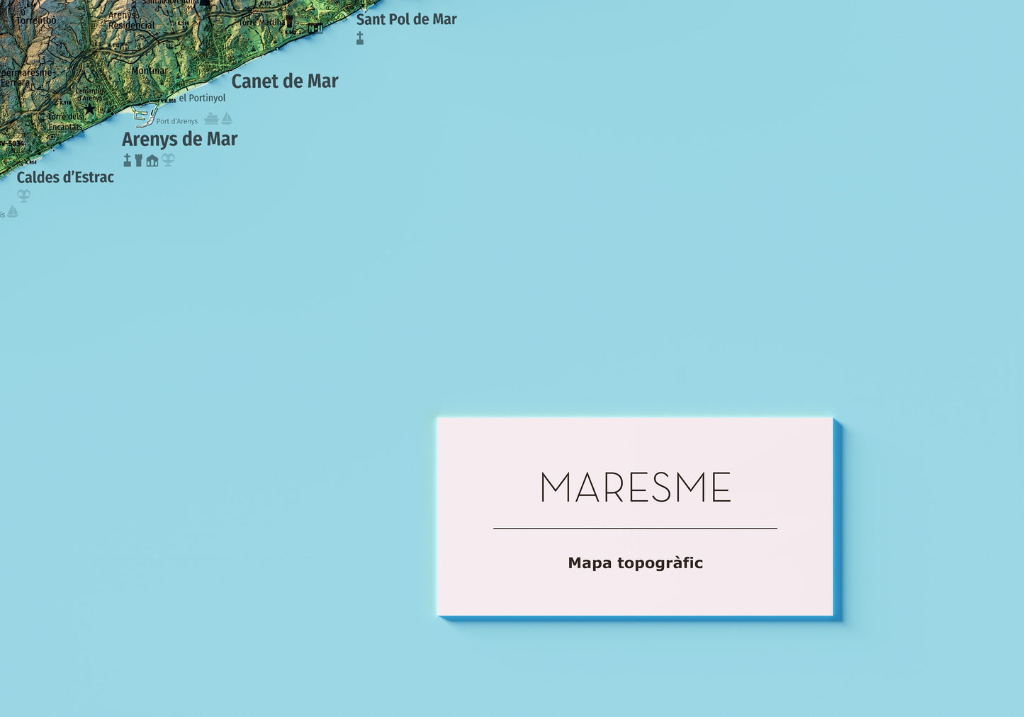 EL MARESME. Mapa topográfico.