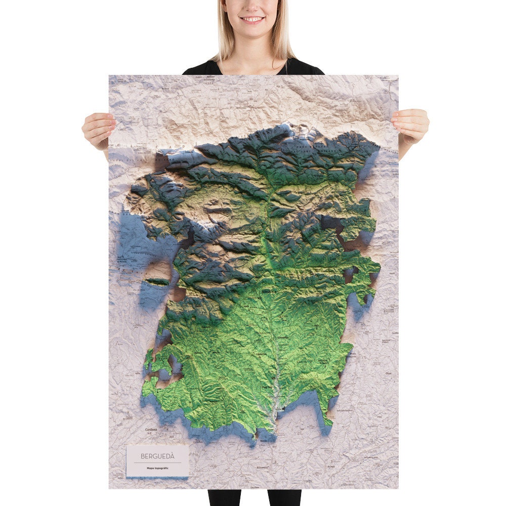 EL BERGUEDÀ. Mapa topográfico.