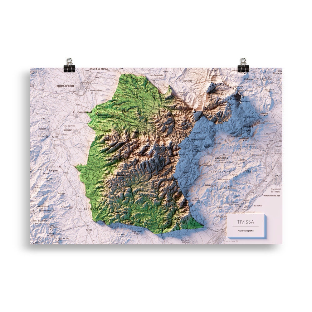 TIVISSA. Mapa topográfico.