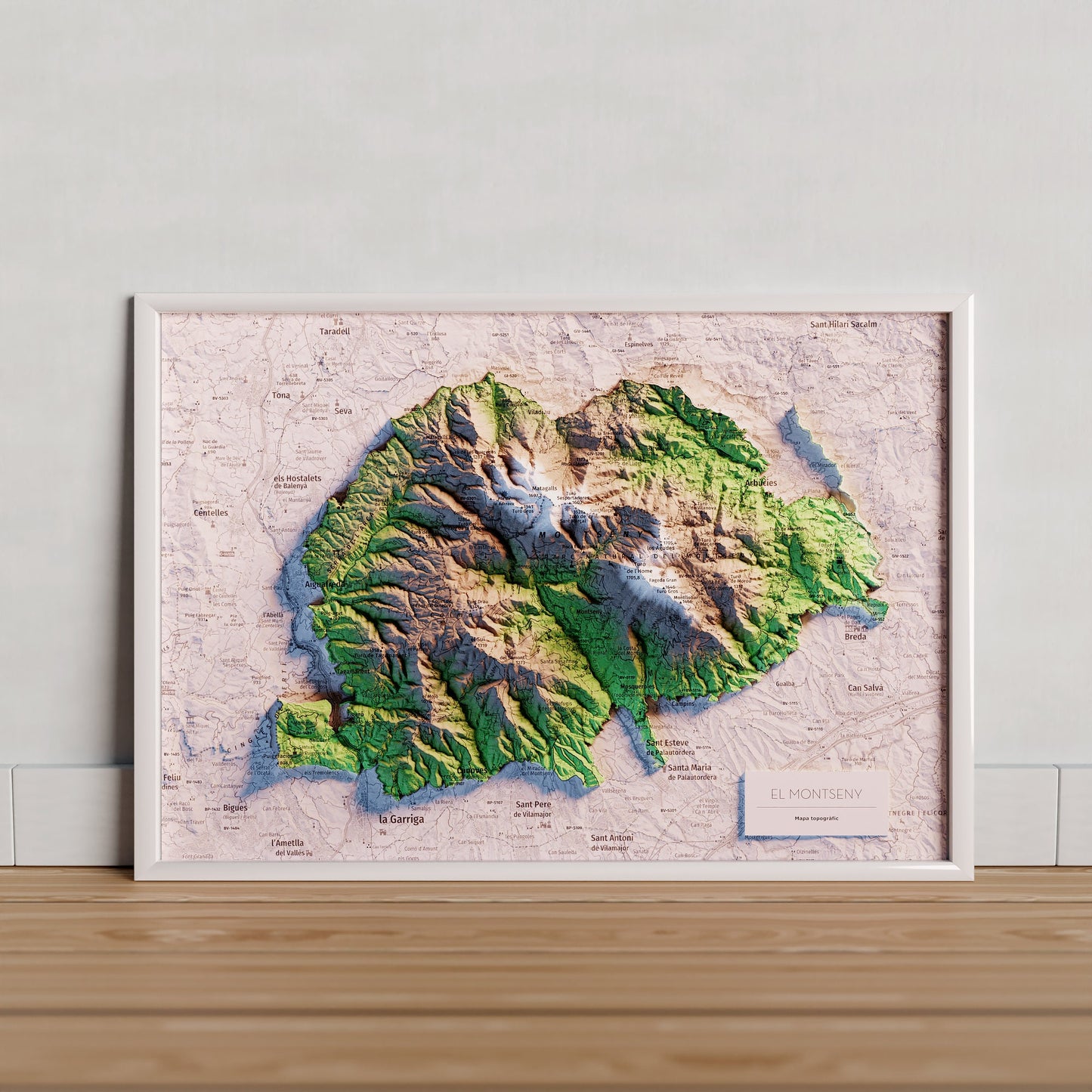 MONTSENY. Mapa topográfico.
