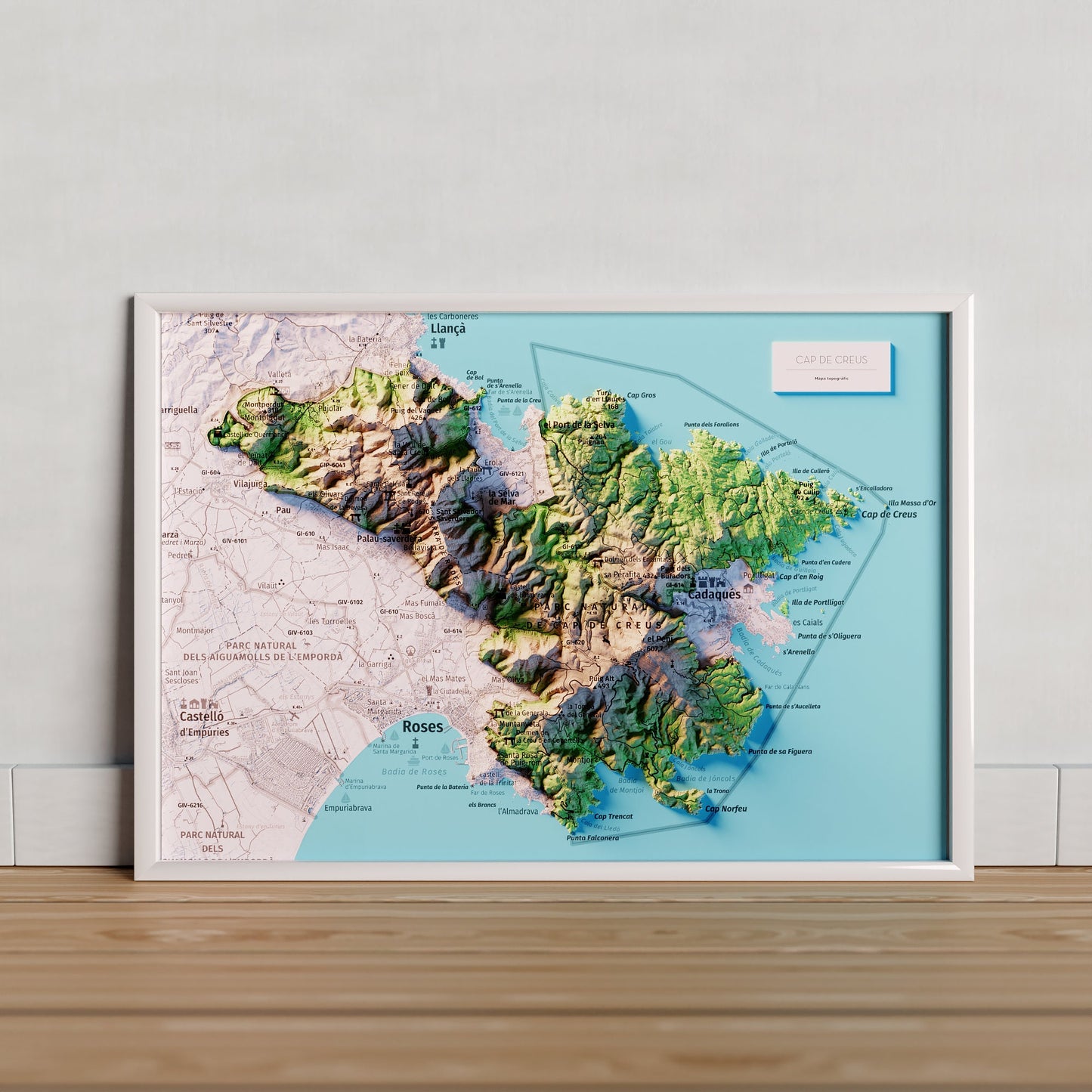 PARC NATURAL DEL CAP DE CREUS. Mapa topográfico.