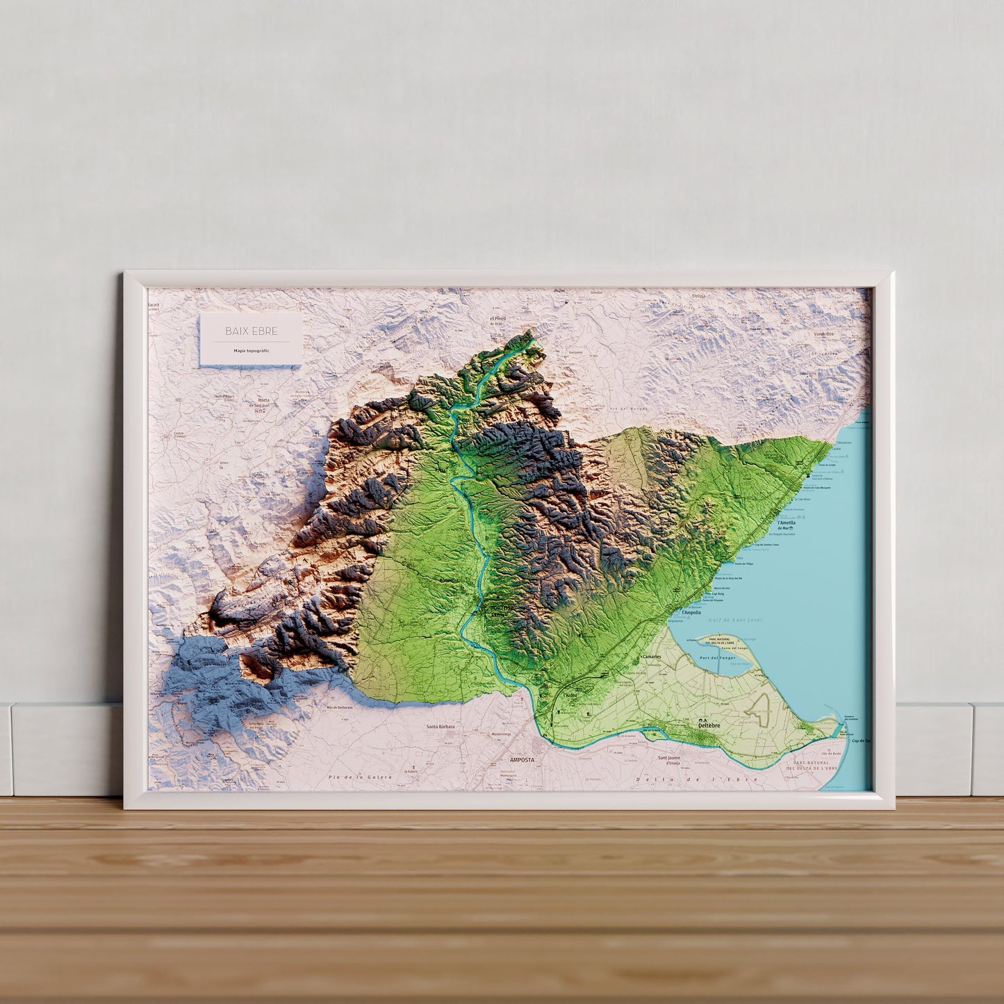 EL BAIX EBRE. Mapa topográfico.