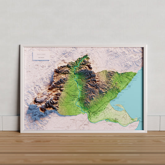 EL BAIX EBRE. Mapa topográfico.