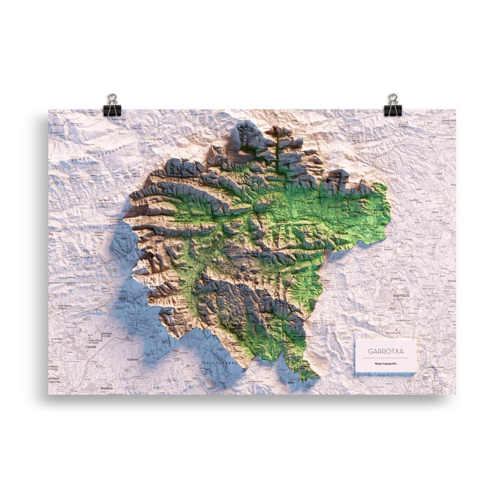 LA GARROTXA. Mapa topográfico.