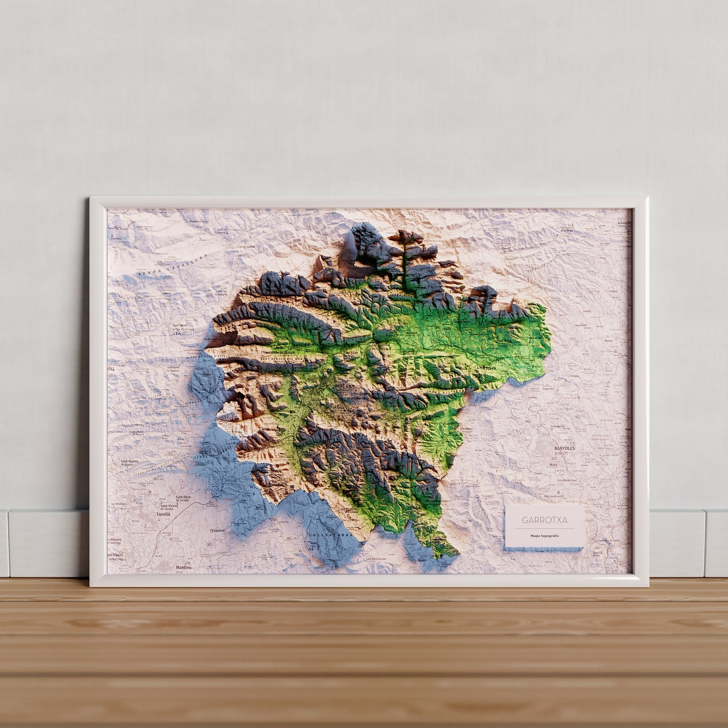 LA GARROTXA. Mapa topográfico.