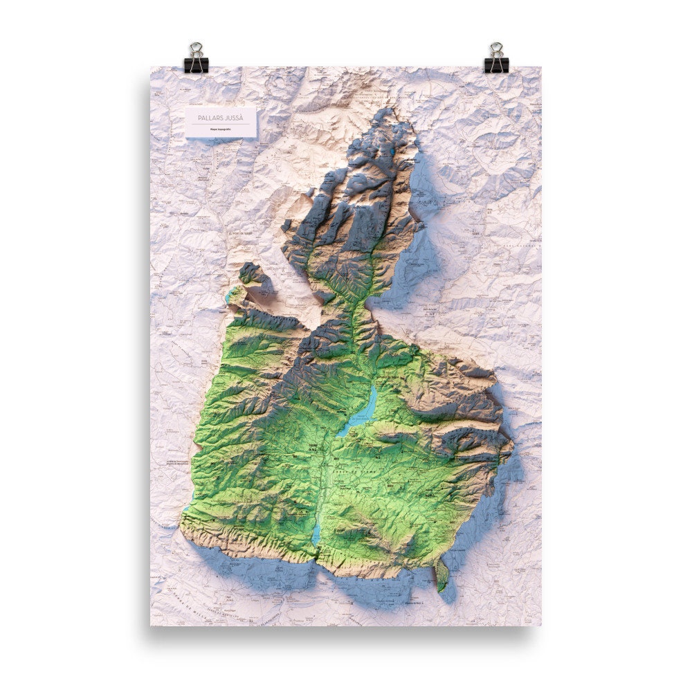 PALLARS JUSSÀ. Mapa topográfico.