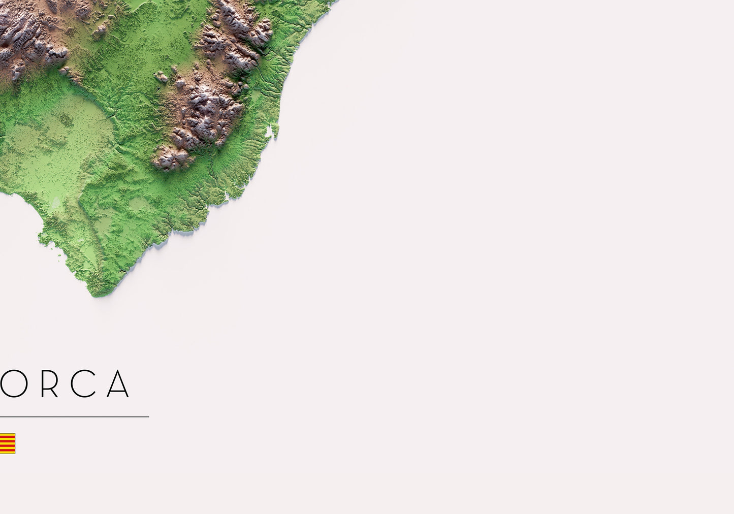 MALLORCA. Mapa de relleu.