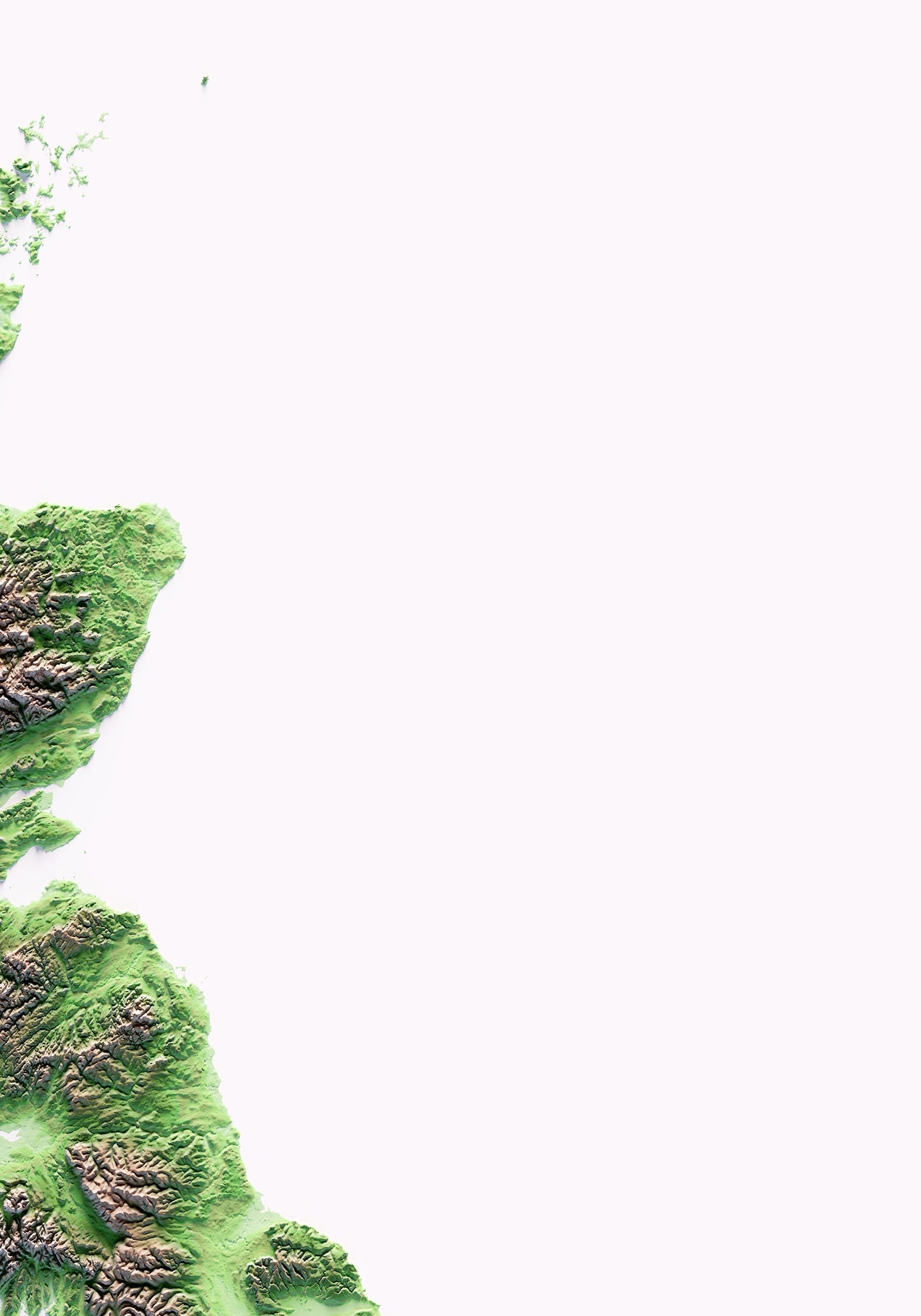 REGNE UNIT. Mapa de relleu.