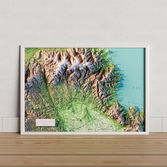 MASSÍS DE L'ALBERA. Mapa topográfico.