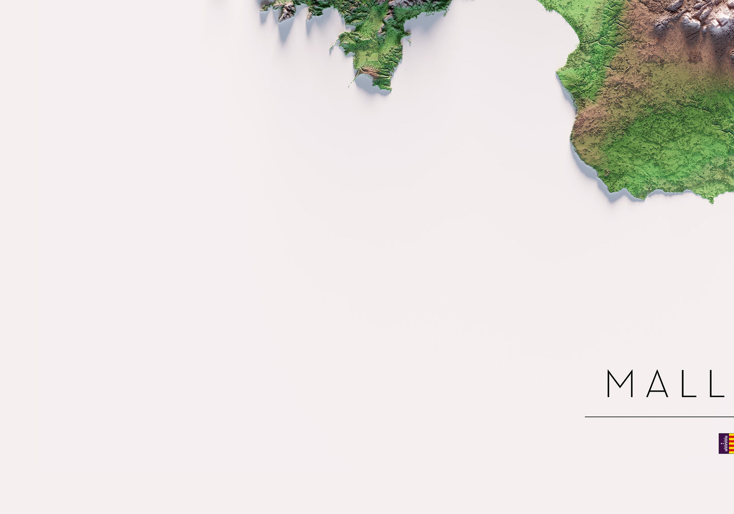 MALLORCA. Mapa de relleu.
