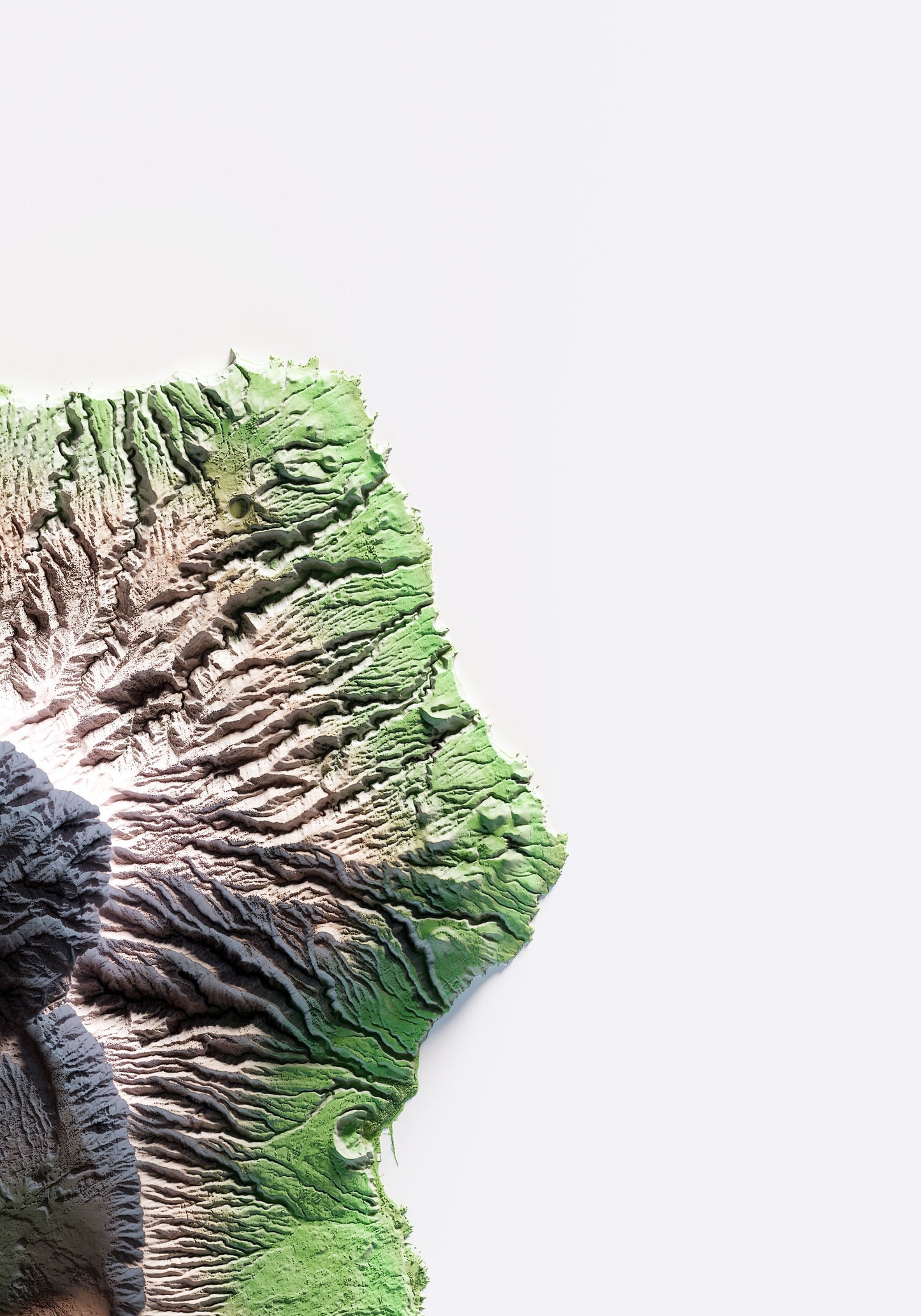 ISLA DE LA PALMA. Mapa de relieve.