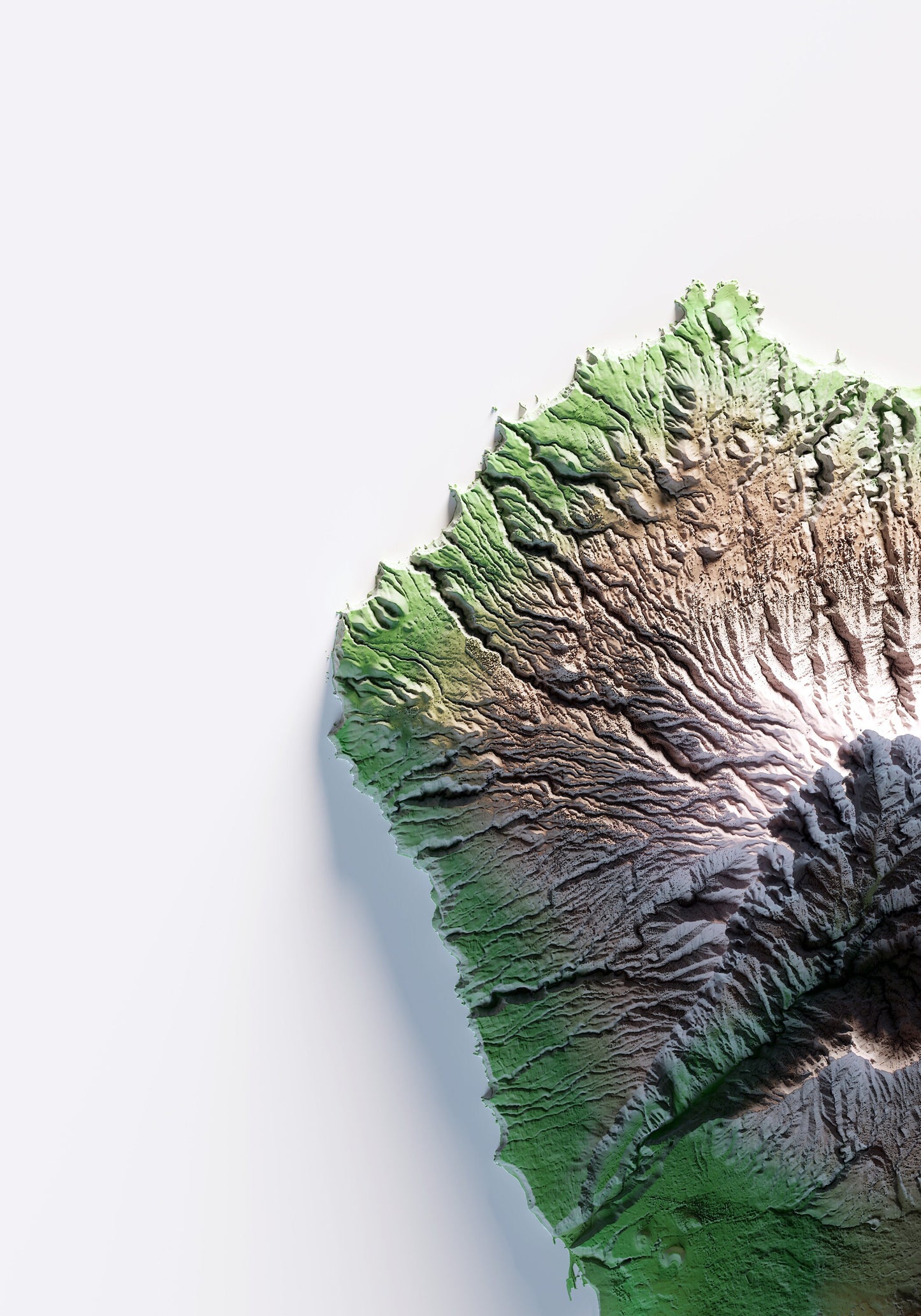 ISLA DE LA PALMA. Mapa de relieve.