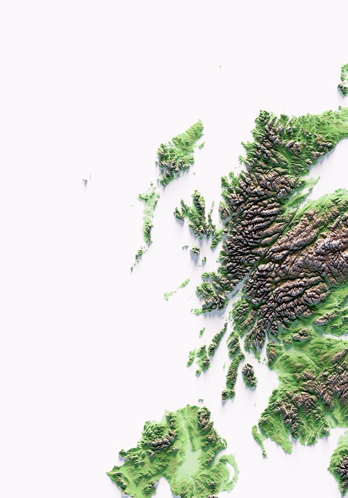 REGNE UNIT. Mapa de relleu.