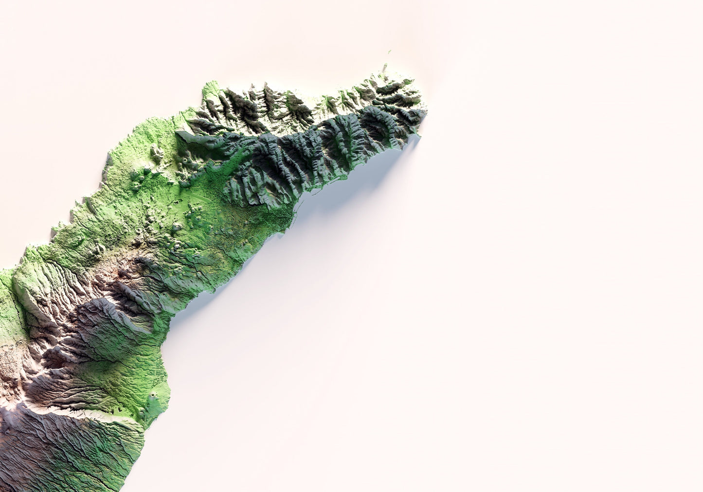 TENERIFE. Mapa de relieve.