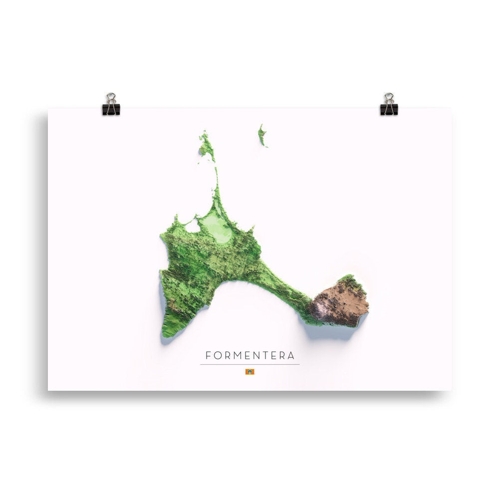 FORMENTERA. Mapa de relleu.