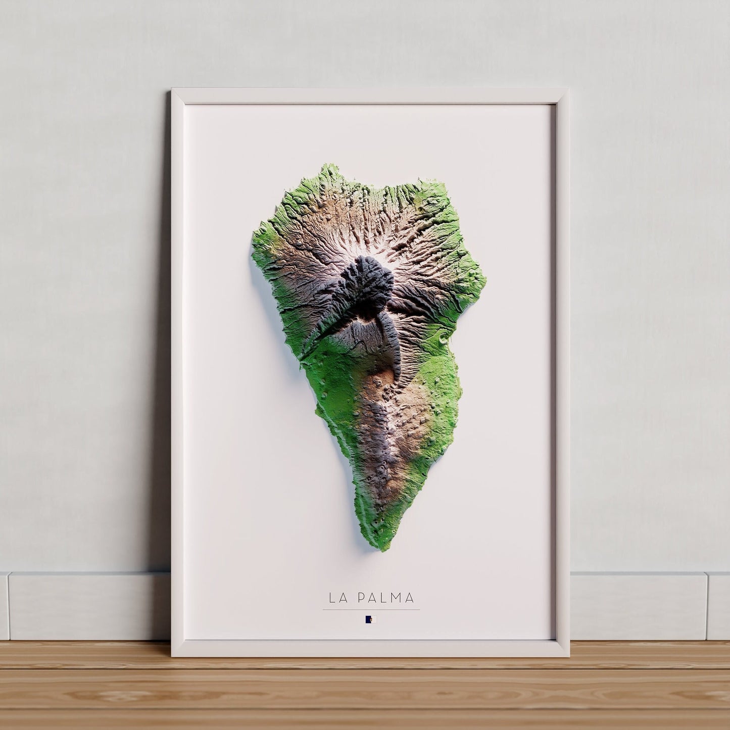 ISLA DE LA PALMA. Mapa de relieve.