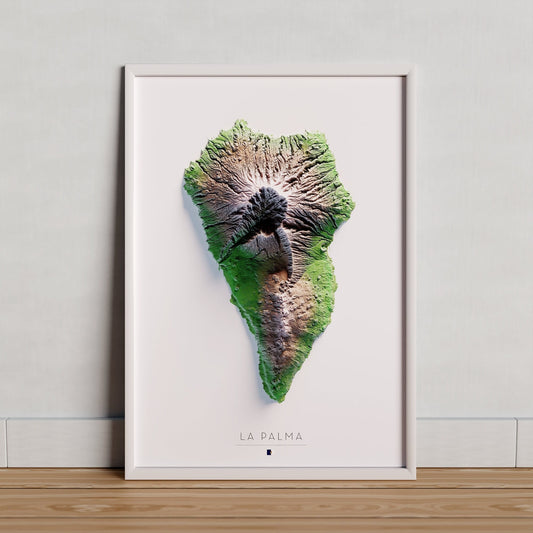 ISLA DE LA PALMA. Mapa de relieve.