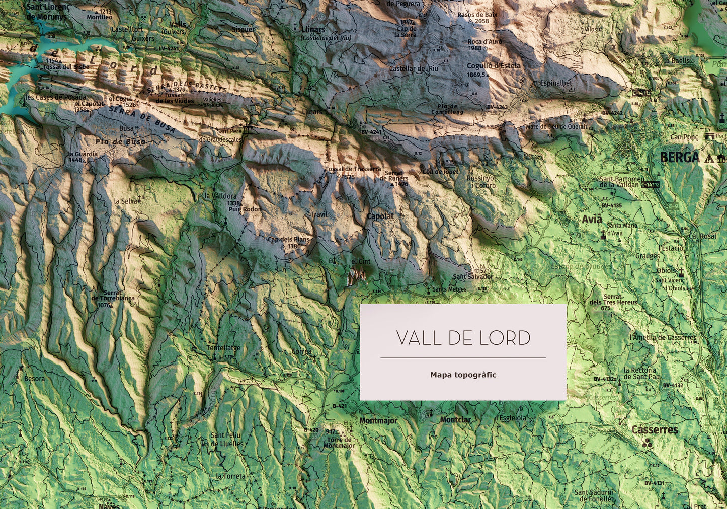 VALL DE LORD. Mapa topográfico.