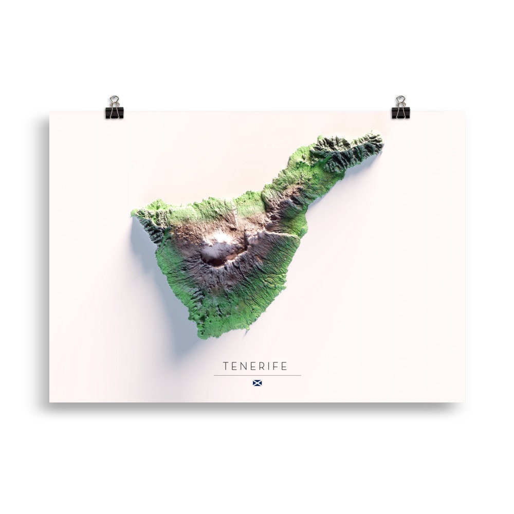 TENERIFE. Mapa de relieve.