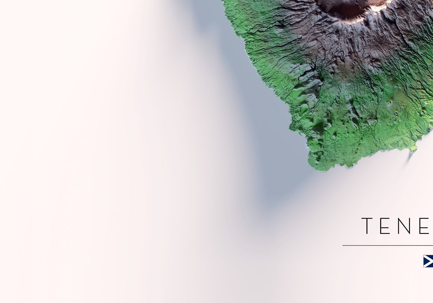 TENERIFE. Mapa de relieve.